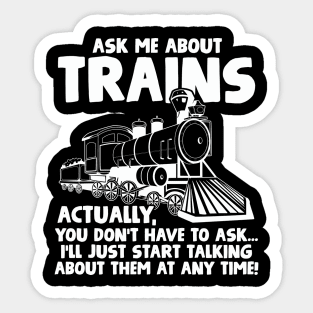 Trains Locomotive Railroad Trainspotter Sticker